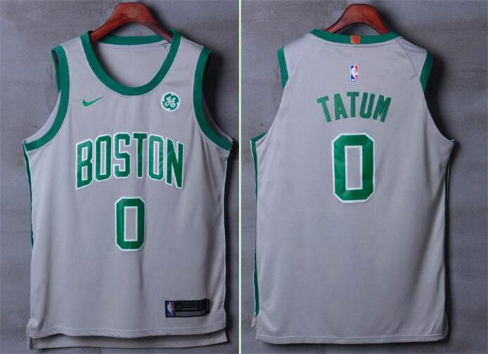 Men Boston Celtics #0 Tatum Gray Nike Swingman City Edition NBA Jersey